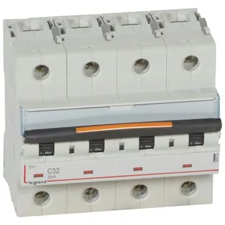 Produktfoto 1 von Legrand Miniaturüberlastschalter, Pol 4-polig 32A 400V ac, Abschaltvermögen 25 kA