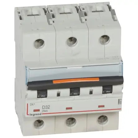 Produktfoto 1 von Legrand DX3 Elektronischer Schutzschalter 400V, 32A DIN-Hutschiene 25 kA, Typ D L. 79 mm x 80.1mm