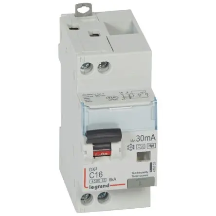 Produktfoto 1 von Legrand Schutzschalter, 2-polig DIN-Hutschiene, 30mA, / 4500 A