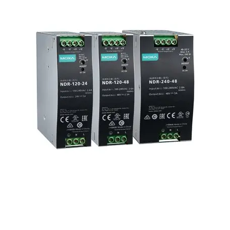 Produktfoto 1 von MOXA NDR DIN-Schienen Netzteil Getaktet 24V dc / 5A 120W 90 → 264 V ac / 127 → 370V dc
