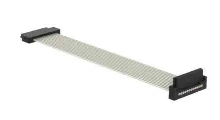 Produktfoto 1 von Fischer 12 Flach Flachbandkabel konfektioniert 12, Anschluss A Buchse 200 mm Stecker rechtwinklig