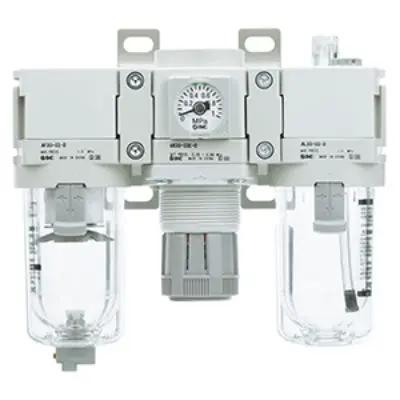 SMC AC 1 in Wartungseinheit, Filterregler-Öler 5 μm Ja 1/8 in, 10 bar