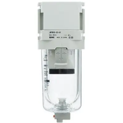 SMC AFM 5 μm Pneumatik-Filter, Automatisch, 200 L/min max., Anschluss 1/4 in, 10 bar max.