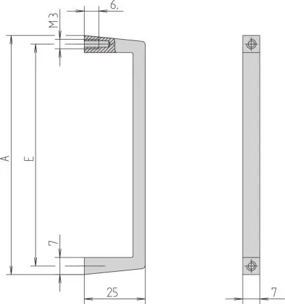 Produktfoto 1 von nVent SCHROFF Griff Griff Alu für Chassis, Frontplatten, Subracks