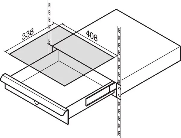Produktfoto 1 von nVent SCHROFF Stahl Frontplatte 338 mm 408 mm
