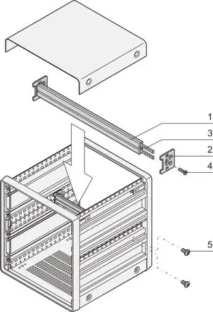 Produktfoto 1 von nVent SCHROFF Schiene, Aluminium, 24575, 326mm breit, 326 mm hoch