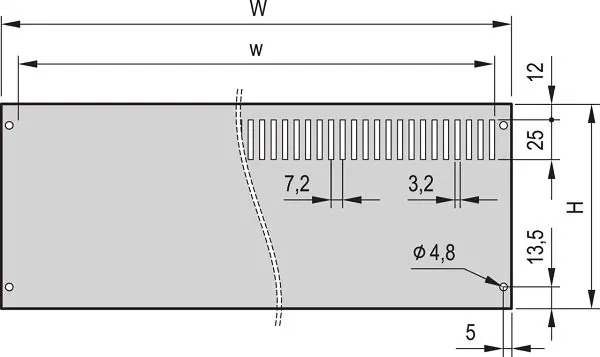 Produktfoto 1 von nVent SCHROFF Rückwand 3 U x 63 HP