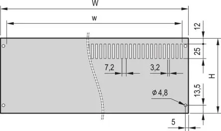 Produktfoto 1 von nVent SCHROFF Rückwand 3 U x 63 TE