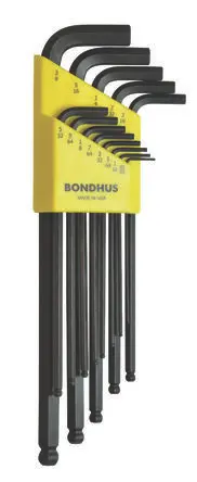 Produktfoto 1 von Bondhus Sechskantschlüsselsatz 13 L Metrisch Extra Lang 0.05 to 3/8 in