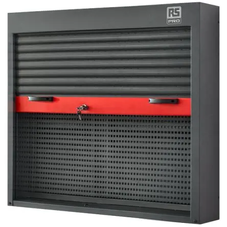 Produktfoto 1 von RS PRO Stahl Werkzeugplatte, Typ Werkzeugtafel mit Rollladen, 900 mm x 1140mm x 1140 mm