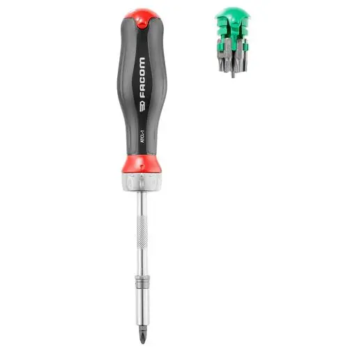 Facom Ratschen-Bitsatz Sechskant 1/4 in Sechskant 258.0 mm Chrom, 15 Stück Chrom Vanadium Stahl