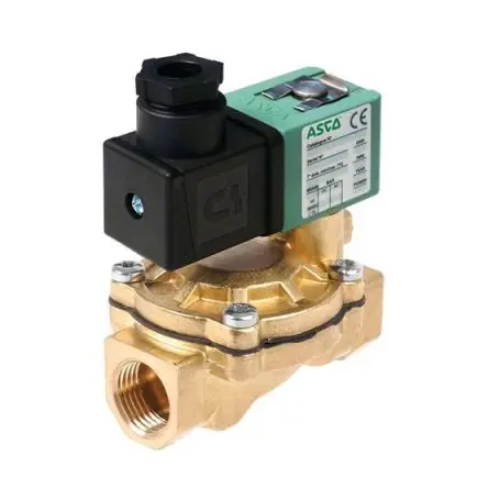 Produktfoto 1 von EMERSON – ASCO 238 Mit Gewinde, 2 Mit Gewinde Magnetventil 1/2 in 24V dc, Öffner 1/2 in, ATEX-zertifiziert