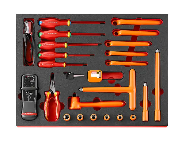 Produktfoto 1 von Facom VDE 1000V zugelassen Modul von Werkzeugen für EV Werkzeugsatz, Modul 23-teilig