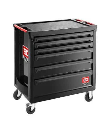 Produktfoto 1 von Facom Polypropylen Rollenschrank, Typ Werkzeugschrank 6 Schubladen mit Rädern, 972.0 mm x 972mm x 969.0 mm