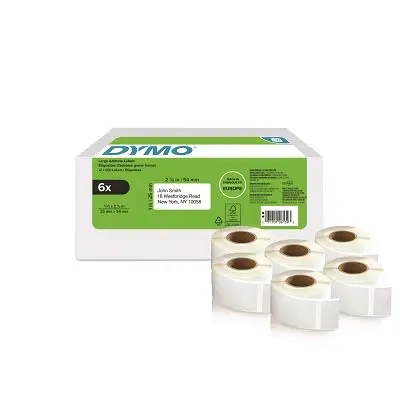Produktfoto 1 von Dymo DYMO D1 Etikette auf Rolle für Dymo 450 Series, Dymo 550 Series auf Weiß Schwarz