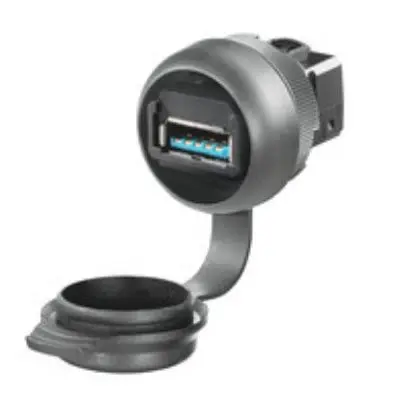 Produktfoto 1 von Weidmüller IE-FCM Kupplung Stecker 2, Panel USB 3.0 IP65