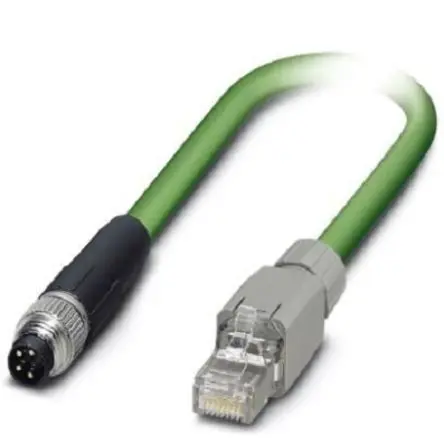 Produktfoto 1 von Phoenix Contact VS Cat.5 Ethernet-Kabel, 500 mm, Grün 4 Abgeschirmt Geschirmt, Aussen ø 6.5 mm Außen-ø ,