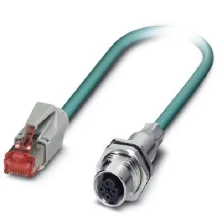 Produktfoto 1 von Phoenix Contact VS Cat5e Ethernet-Kabel, 1 m, Blau 2 Abgeschirmt Geschirmt, Aussen ø 6.7 mm Außen-ø , Polyurethan