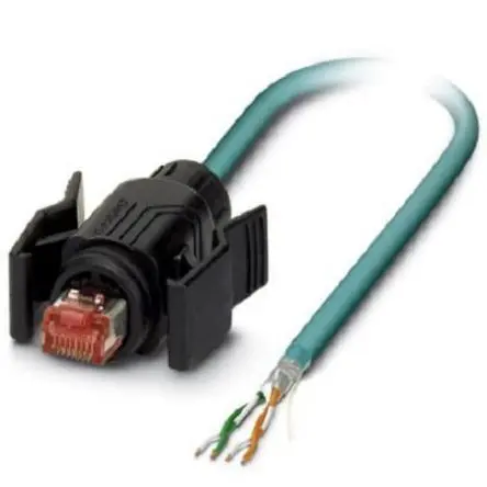 Produktfoto 1 von Phoenix Contact VS Cat5e Ethernet-Kabel, 5 m, Blau 2 Abgeschirmt Geschirmt, Aussen ø 6.7 mm Außen-ø , Polyurethan