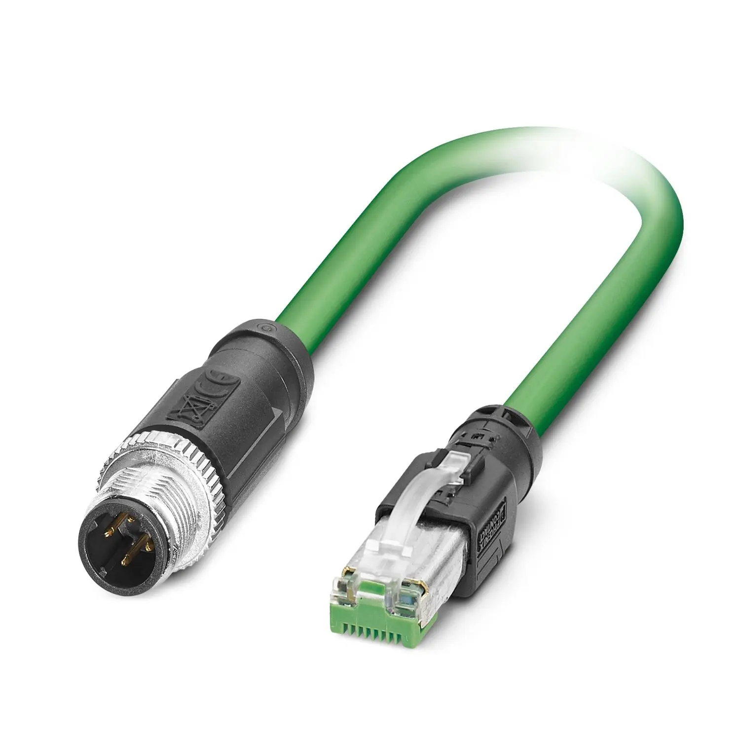 Produktfoto 1 von Phoenix Contact 14 Cat.5 Ethernet-Kabel, 1 m, Grün 4 Abgeschirmt Geschirmt, Aussen ø 6.5 mm Außen-ø , Polyvinylchlorid