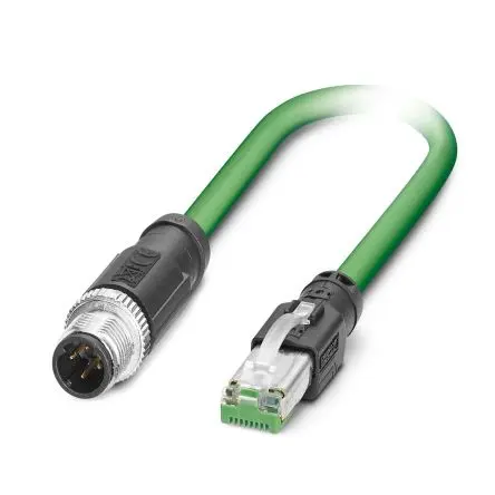 Produktfoto 1 von Phoenix Contact 14 Cat.5 Ethernet-Kabel, 1 m, Grün 4 Abgeschirmt Geschirmt, Aussen ø 6.5 mm Außen-ø , Polyvinylchlorid