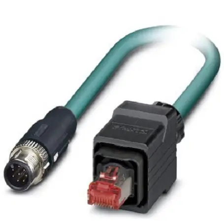 Produktfoto 1 von Phoenix Contact NBC Cat.5 Ethernet-Kabel, 1 m, Blau 8 Abgeschirmt Geschirmt, Aussen ø 6.4 mm Außen-ø , Polyurethan