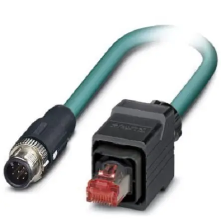 Produktfoto 1 von Phoenix Contact NBC Cat.5 Ethernet-Kabel, 1 m, Blau 8 Abgeschirmt Geschirmt, Aussen ø 6.4 mm Außen-ø , Polyurethan