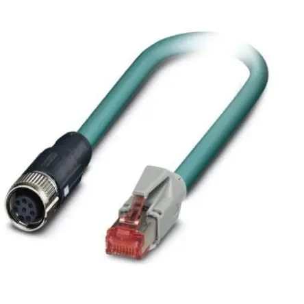 Produktfoto 1 von Phoenix Contact NBC Cat.5 Ethernet-Kabel, 5 m, Blau 8 Abgeschirmt Geschirmt, Aussen ø 6.4 mm Außen-ø , Polyurethan