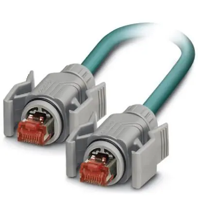 Produktfoto 1 von Phoenix Contact NBC Cat.5 Ethernet-Kabel, 2 m, Blau 2 Abgeschirmt Geschirmt, Aussen ø 6.4 mm Außen-ø , Polyurethan