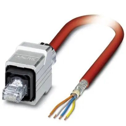 Produktfoto 1 von Phoenix Contact VS Cat.5 Ethernet-Kabel, 5 m, Rot Abgeschirmt Geschirmt, Aussen ø 6.5 mm Außen-ø , Polyvinylchlorid