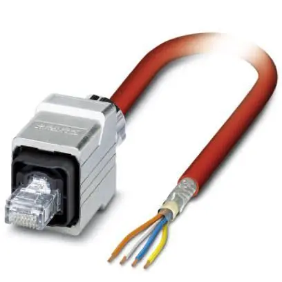 Produktfoto 1 von Phoenix Contact VS Cat.5 Ethernet-Kabel, 5 m, Rot Abgeschirmt Geschirmt, Aussen ø 6.5 mm Außen-ø , Polyvinylchlorid