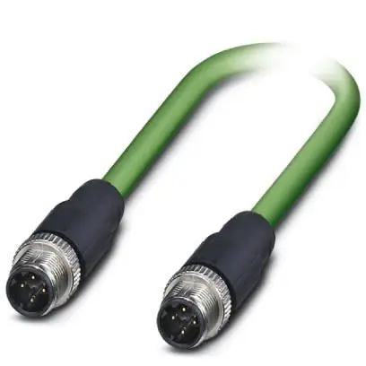 Produktfoto 1 von Phoenix Contact VS Cat.5 Ethernet-Kabel, 2 m, Grün 4 Abgeschirmt Geschirmt, Aussen ø 6.5 mm Außen-ø , Polyurethan