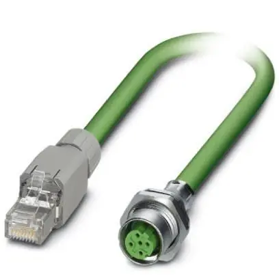 Produktfoto 1 von Phoenix Contact VS Cat.5 Ethernet-Kabel, 2 m, Grün 4 Abgeschirmt Geschirmt, Aussen ø 6.5 mm Außen-ø , Polyvinylchlorid