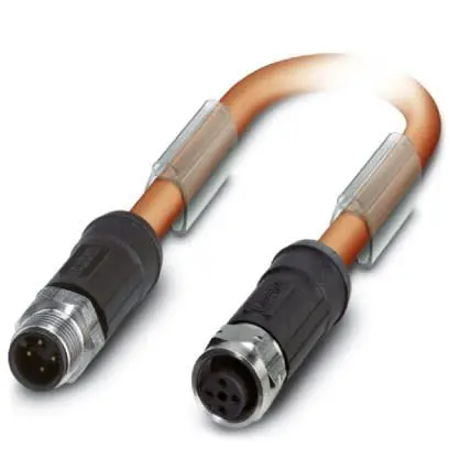 Produktfoto 1 von Phoenix Contact SAC, 4-polig Buskabel, M12, Gerade Stecker 4 / M12 Buchse, Länge 2 m