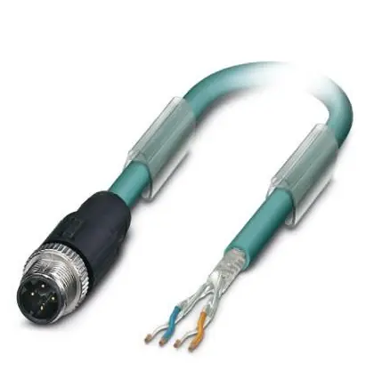 Produktfoto 1 von Phoenix Contact SAC Cat.5 Ethernet-Kabel, 15 m, Blau 4 Abgeschirmt Geschirmt, Aussen ø 6.4 mm Außen-ø , Polyurethan