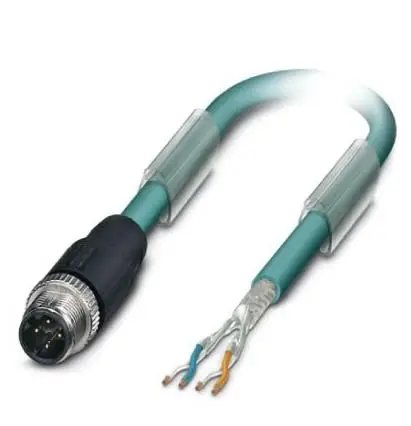 Produktfoto 1 von Phoenix Contact SAC Cat.5 Ethernet-Kabel, 15 m, Blau 4 Abgeschirmt Geschirmt, Aussen ø 6.4 mm Außen-ø , Polyurethan