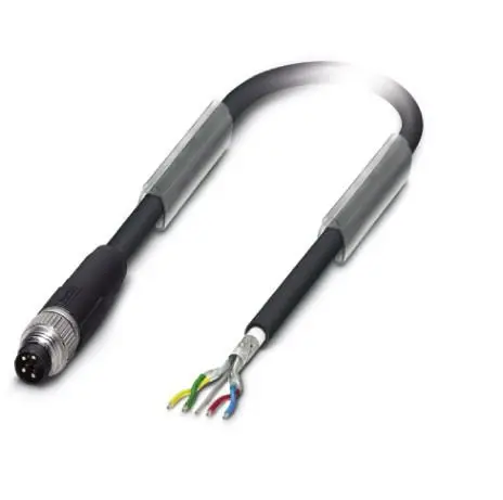 Produktfoto 1 von Phoenix Contact SAC, 4-polig Buskabel, M8, Gerade Stecker / Freies Kabelende, Länge 2 m