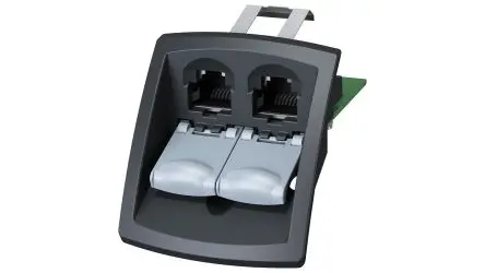 Produktfoto 1 von Siemens Modular RJ-Adapter Einsatz 2 FE für Modular Outlet