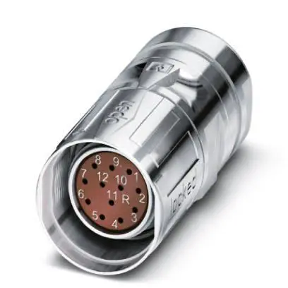 Produktfoto 1 von Phoenix Contact SL M23 M23 Rundsteckverbinder Buchse 12-polig Buchse 8A Kabel IP67