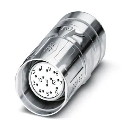 Produktfoto 1 von Phoenix Contact CA M23 M23 Rundsteckverbinder Buchse 12-polig Buchse 8A Kabel IP40