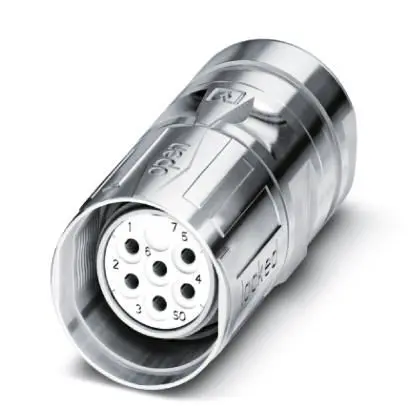 Produktfoto 1 von Phoenix Contact CA M23 M23 Rundsteckverbinder Buchse 9-polig Buchse 20A Kabel IP40