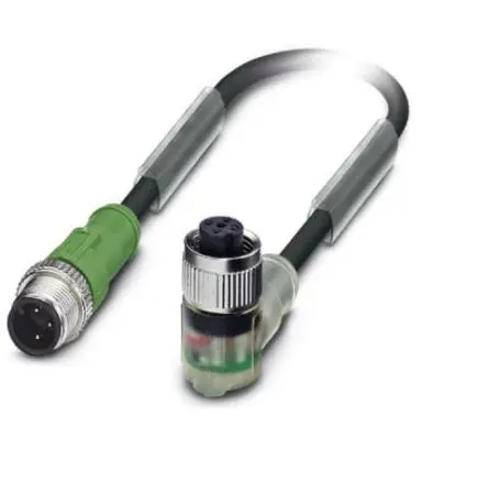 Produktfoto 1 von Phoenix Contact, 3-polig Sensor-Betätigungselementkabel, Gerade M12 Stecker 3 / M12 Buchse, Länge 300 mm