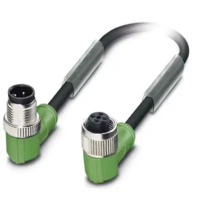 Produktfoto 1 von Phoenix Contact, 3-polig Sensor-Betätigungselementkabel, Mit Gewinde Stecker 3 / M12 Buchse, Länge 300 mm