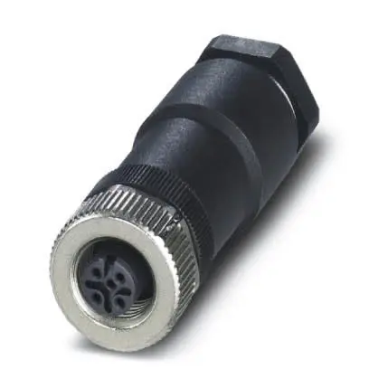 Produktfoto 1 von Phoenix Contact SACC M12 M12 Rundsteckverbinder Buchse 4-polig Buchse 8A Kabel IP67