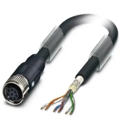 Produktfoto 1 von Phoenix Contact SAC, 6-polig Buskabel, M12, Gerade Buchse / Freies Ende Stecker, Länge 15 m