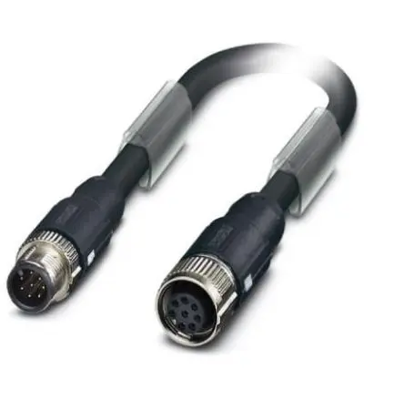 Produktfoto 1 von Phoenix Contact SAC, 6-polig Buskabel, M12, Gerade Stecker 6 / M12 Buchse, Länge 5 m