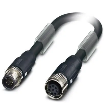 Produktfoto 1 von Phoenix Contact SAC, 6-polig Buskabel, M12, Gerade Stecker 6 / M12, Gerade Buchse, Länge 2 m