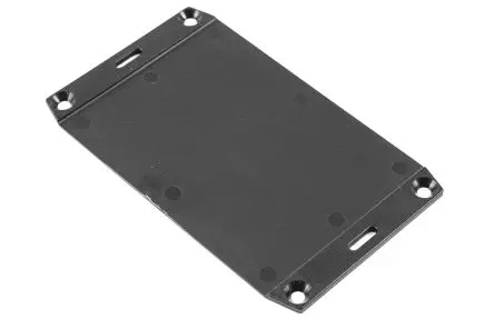 Produktfoto 1 von Hammond ABS-Kunststoff Glatt Schwarz Befestigungsflansch, 3.2Zoll Gehäuse 1591S x 109.22 mm