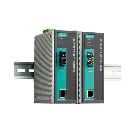 Produktfoto 1 von MOXA Ethernet-Medienkonverter 100Mbps, Voll-Duplex, Singlemode 40 km 100 Mbps, Anschluss: RJ45, 10/100 T