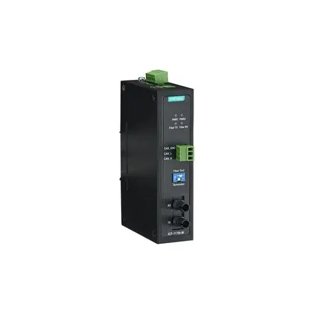 Produktfoto 1 von MOXA Ethernet-Medienkonverter, Voll-Duplex, Multimodus 5 km 1 Mbps, Anschluss: RS232, RS485, RS422